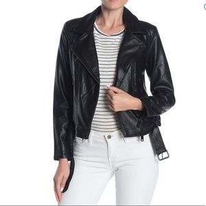 Elodie | Black Faux Leather Moto Jacket Vegan